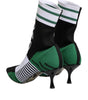 Dolce & Gabbana Green Stretch Sock Style Ankle Boots Shoes