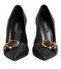 Dolce & Gabbana Black Devotion Leather Heels Pumps Shoes