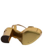 Sandales à plateforme en cuir doré Dolce &amp; Gabbana Keira