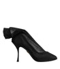 Dolce & Gabbana Black Silk Stretch Mesh Sock Boots Shoes