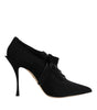 Dolce & Gabbana Black Lace Up Stiletto Heels Pumps Shoes