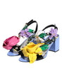 Dolce & Gabbana Multicolor Floral Crystal KEIRA Sandals Shoes