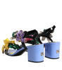 Dolce & Gabbana Multicolor Floral Crystal KEIRA Sandals Shoes