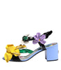Dolce & Gabbana Multicolor Floral Crystal KEIRA Sandals Shoes