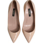 Dolce & Gabbana Beige Patent Leather Stiletto Heel Pumps Shoes