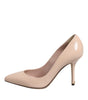 Dolce & Gabbana Beige Patent Leather Stiletto Heel Pumps Shoes