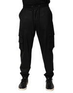Pantalon de jogging cargo noir uni Dolce &amp; Gabbana pour homme