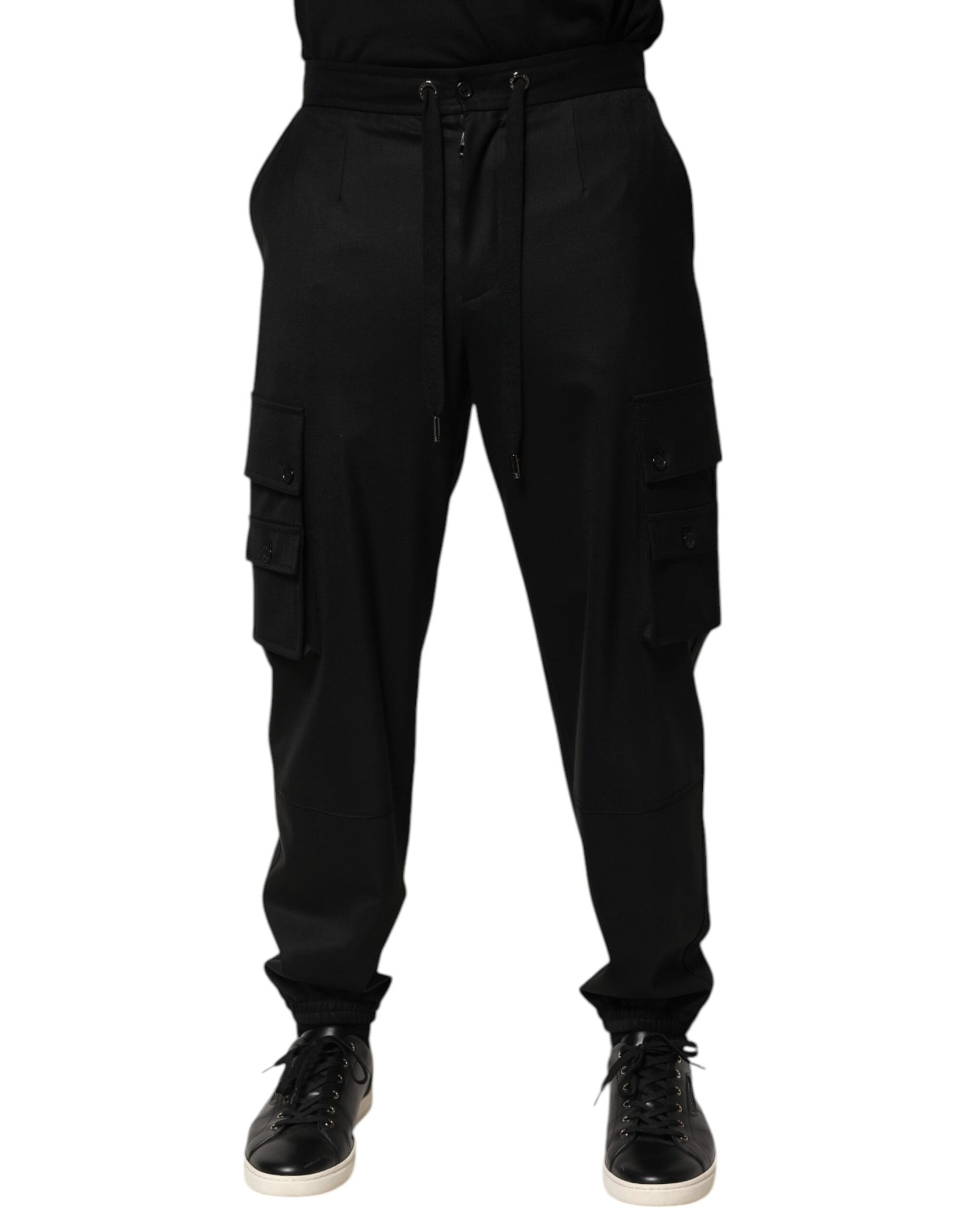 Pantalon de jogging cargo noir uni Dolce &amp; Gabbana pour homme