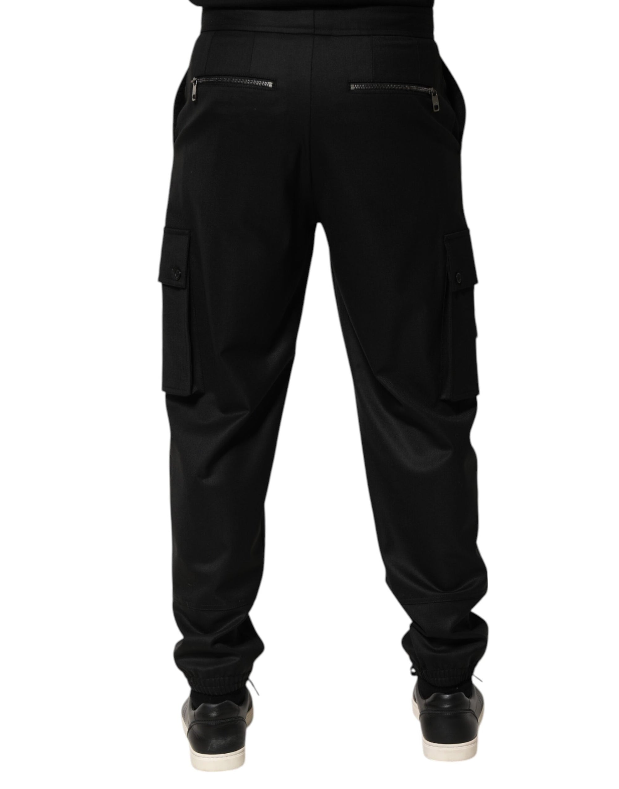 Pantalon de jogging cargo noir uni Dolce &amp; Gabbana pour homme