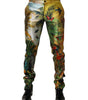 Pantalon skinny en soie imprimé forêt multicolore Dolce &amp; Gabbana pour homme