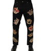Pantalon habillé noir baroque royal pour homme Dolce &amp; Gabbana