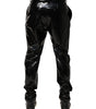 Pantalon taille moyenne en polyester noir Dolce &amp; Gabbana pour homme