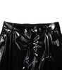 Pantalon taille moyenne en polyester noir Dolce &amp; Gabbana pour homme
