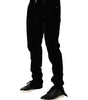 Dolce & Gabbana Black Cotton Men Dress Formal Trouser Pants