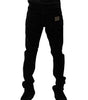 Dolce & Gabbana Black Cotton Men Dress Formal Trouser Pants