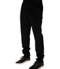 Dolce & Gabbana Black Cotton Men Dress Formal Trouser Pants