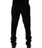 Dolce & Gabbana Black Cotton Men Dress Formal Trouser Pants