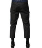Pantalon chino 3/4 en coton gris bleu Dolce &amp; Gabbana