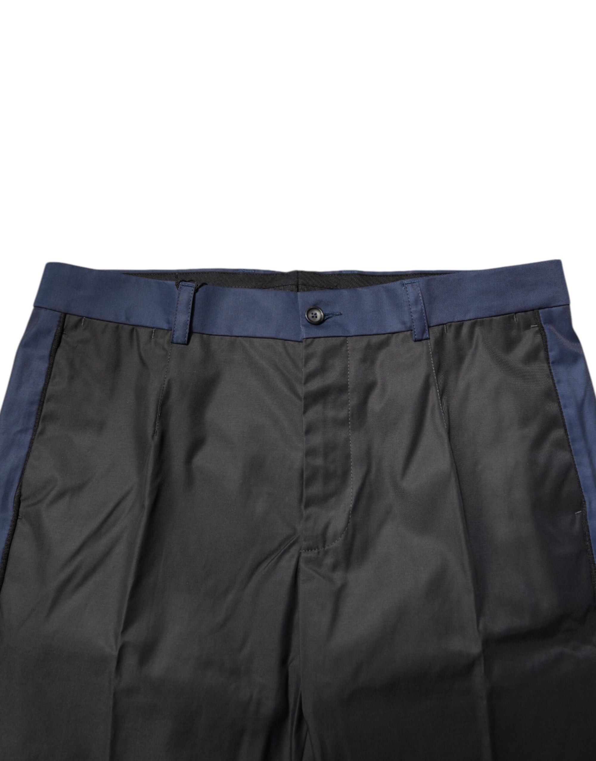 Pantalon chino 3/4 en coton gris bleu Dolce &amp; Gabbana