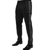 Pantalon habillé en coton noir et gris Dolce &amp; Gabbana
