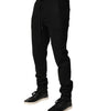 Pantalon de jogging en laine mélangée noir chiné Dolce &amp; Gabbana