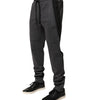 Pantalon de jogging en laine mélangée gris noir Dolce &amp; Gabbana