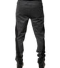 Pantalon de jogging en laine mélangée gris noir Dolce &amp; Gabbana
