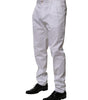 Dolce & Gabbana White Cotton Dress Slim Formal Trouser Pants