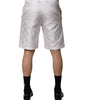Dolce & Gabbana White DNA DG Patch Logo Cotton Trouser Shorts