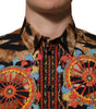 Dolce &amp; Gabbana GOLD Cotton Tiger Carretto Long Sleeve Shirt
