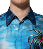 Dolce & Gabbana Multicolor Silk DG Long Sleeves Formal Shirt
