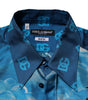 Dolce & Gabbana Multicolor Silk DG Long Sleeves Formal Shirt