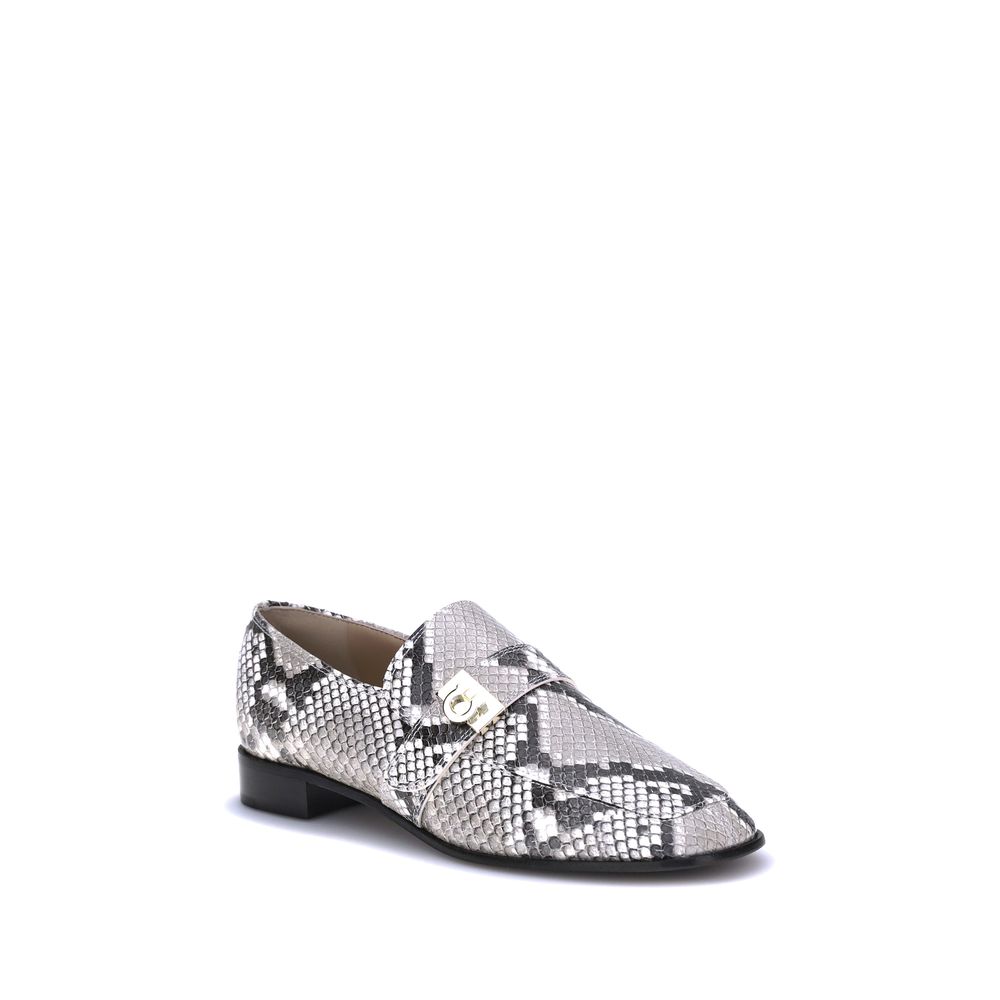 Mocassins Ferragamo en cuir imprimé python