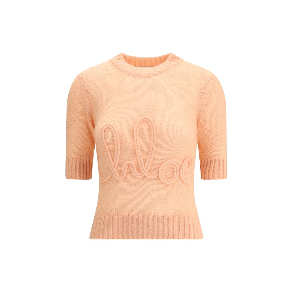 Pull en laine avec logo Chloé