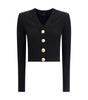 Balmain Ribbed and braided Cardigan
