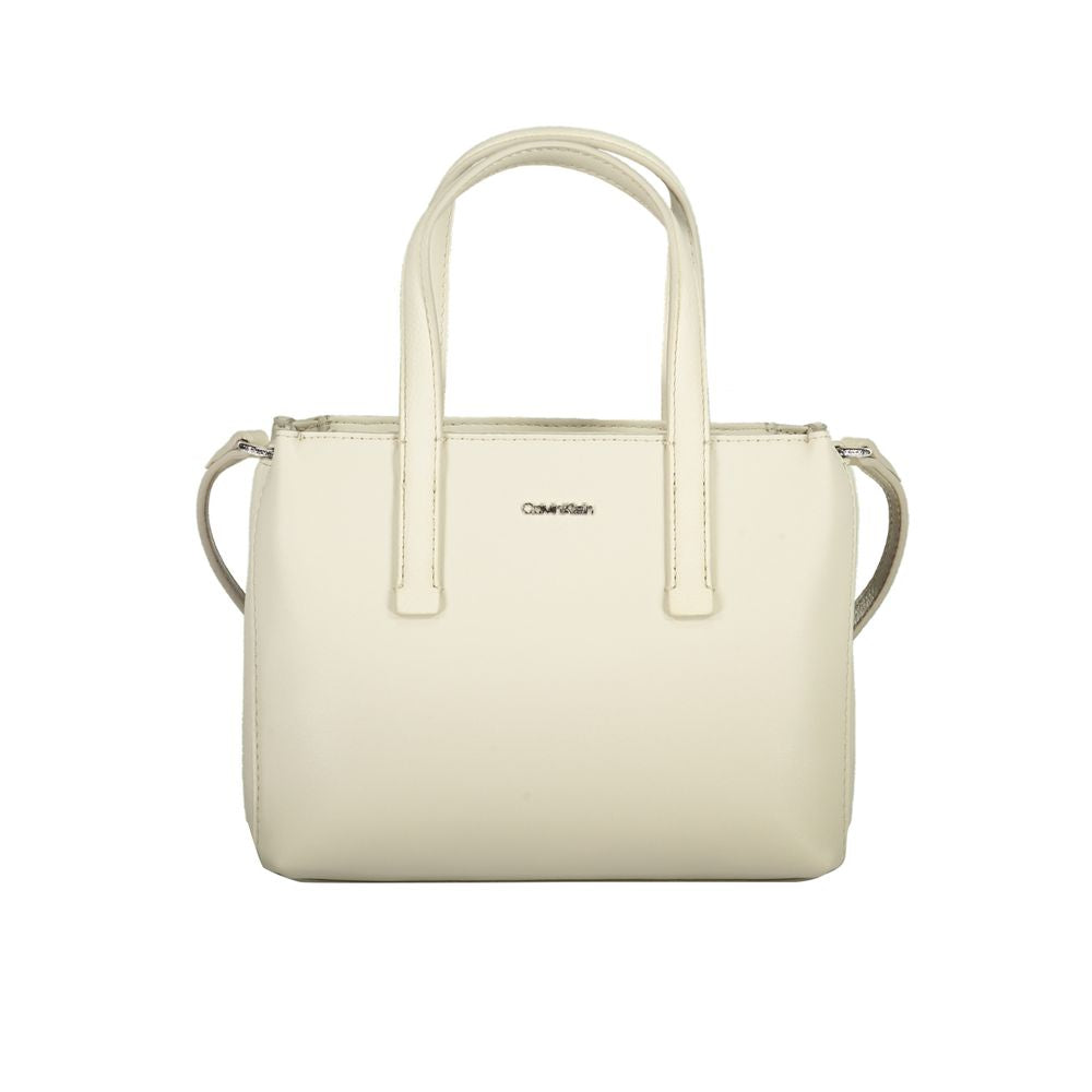 Sac à main en polyester beige Calvin Klein