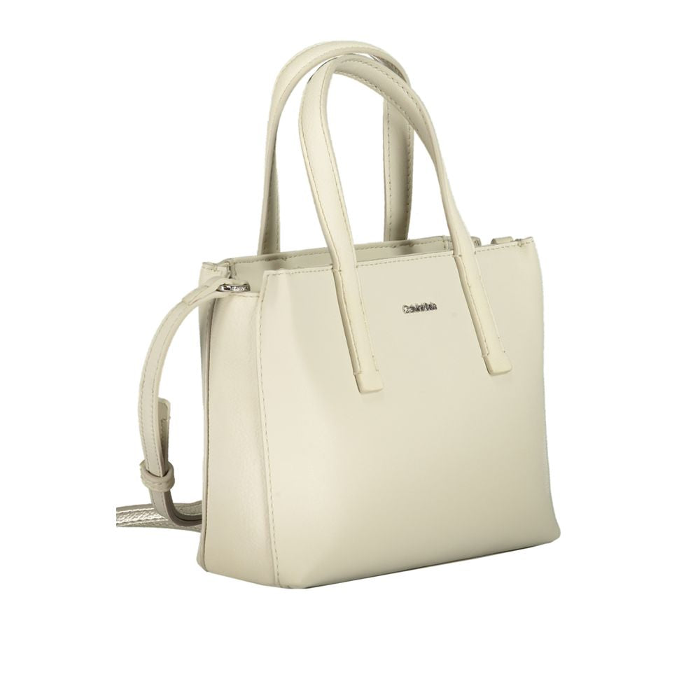 Sac à main en polyester beige Calvin Klein