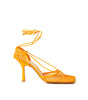 Bottega Veneta Orange Fabric And Leather Pump
