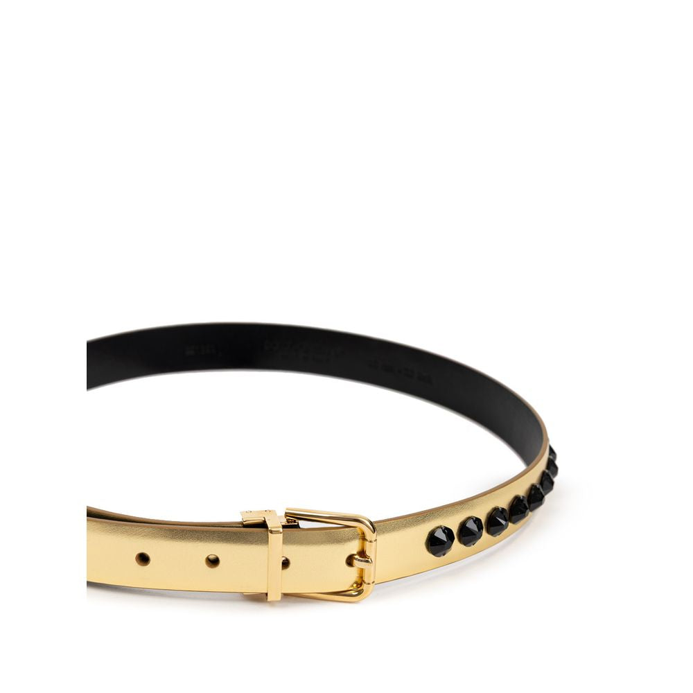 Ceinture en cuir doré Dolce & Gabbana