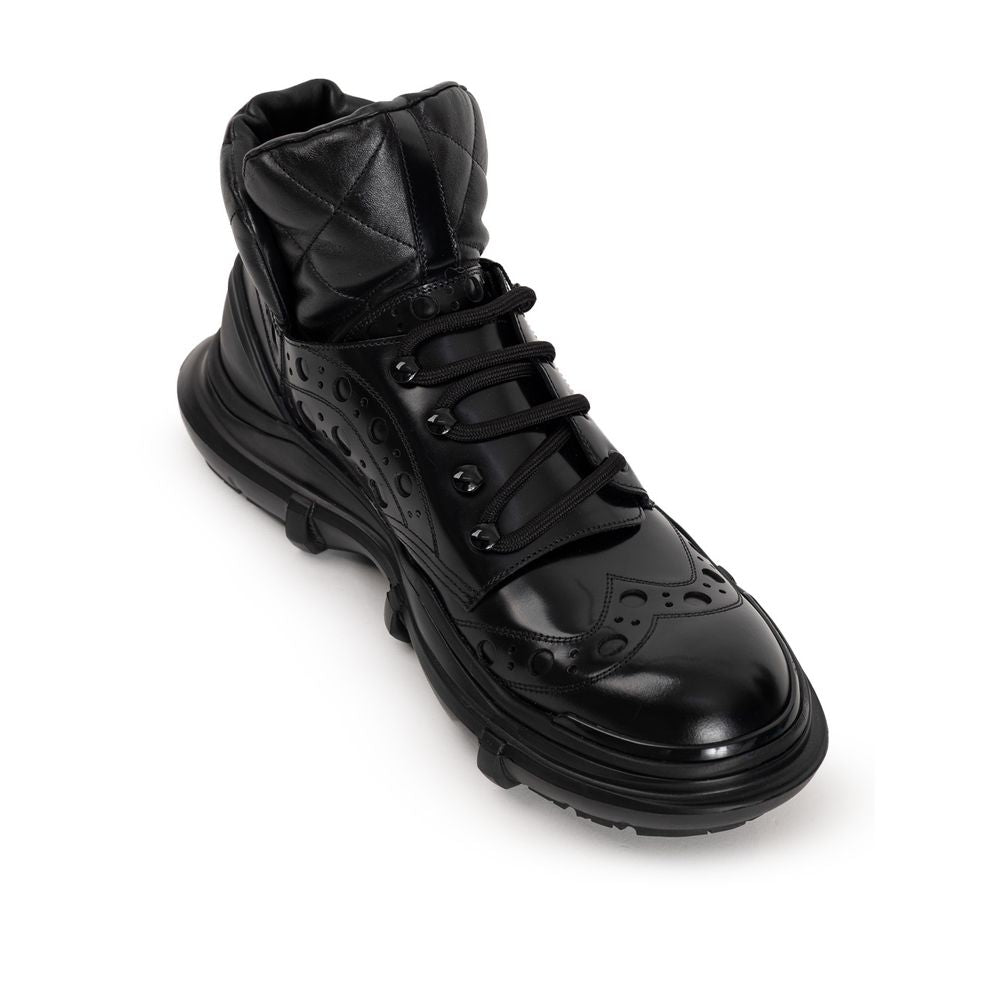 Chaussures richelieu et derby en cuir noir Dolce & Gabbana