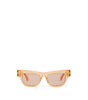 Lunettes de soleil en acétate orange Bottega Veneta