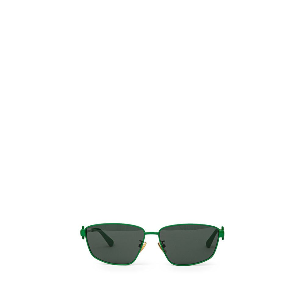 Lunettes de soleil en métal vert Bottega Veneta