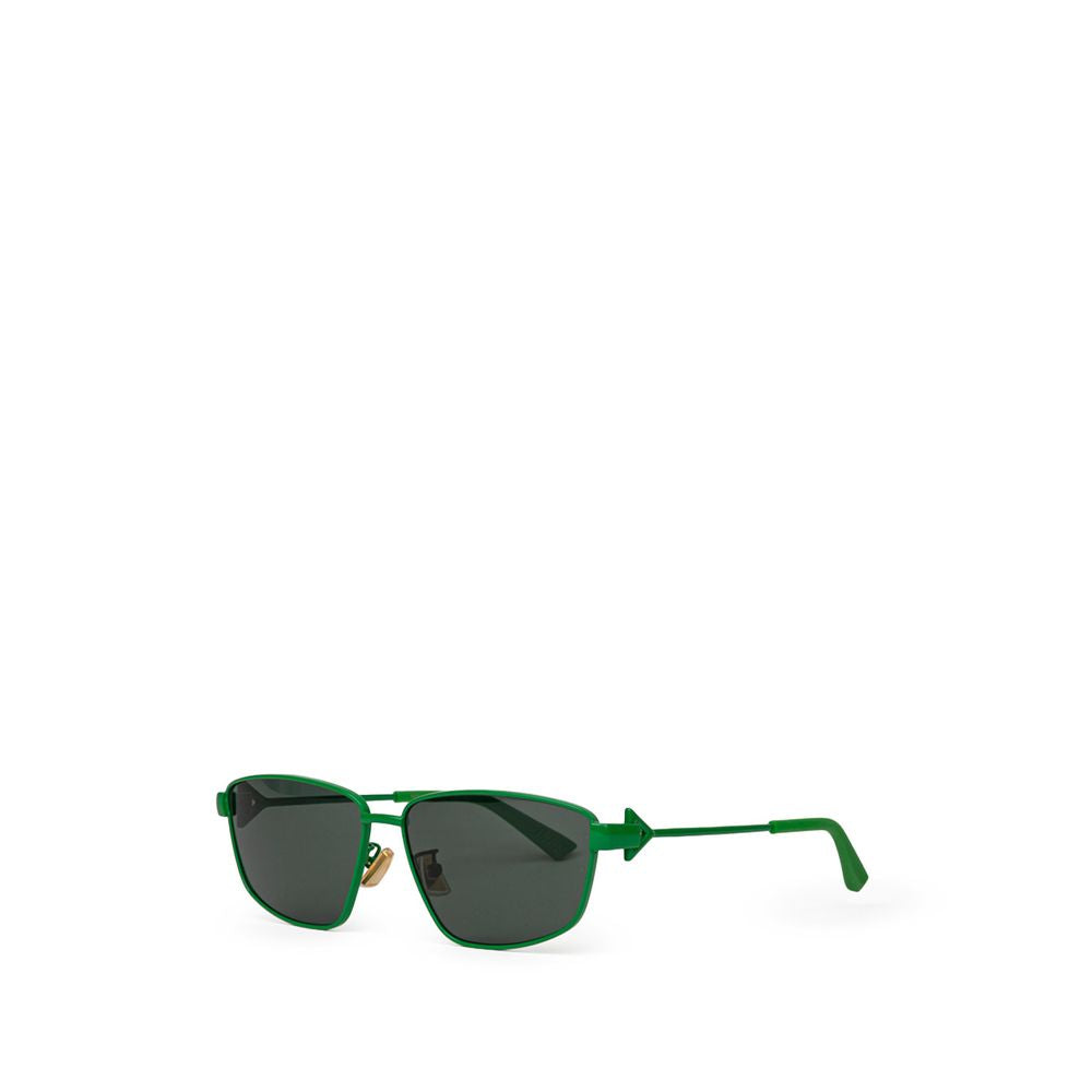 Lunettes de soleil en métal vert Bottega Veneta