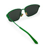 Lunettes de soleil en métal vert Bottega Veneta