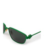 Lunettes de soleil en métal vert Bottega Veneta