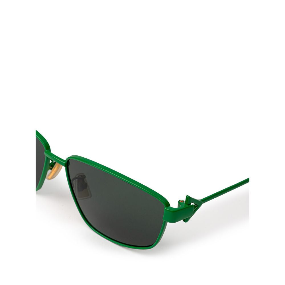 Lunettes de soleil en métal vert Bottega Veneta