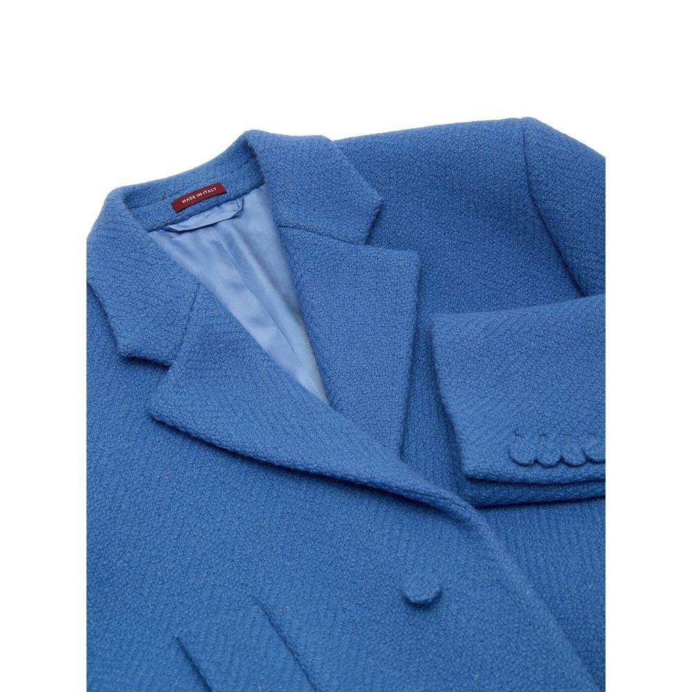 Manteau en laine bleu Gucci