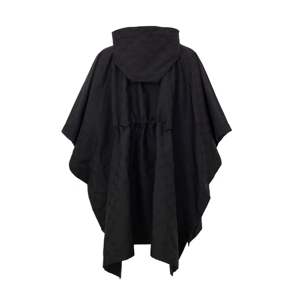 Trench-coat en polyester noir Gucci