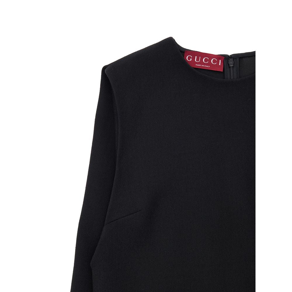 Robe en laine noire Gucci