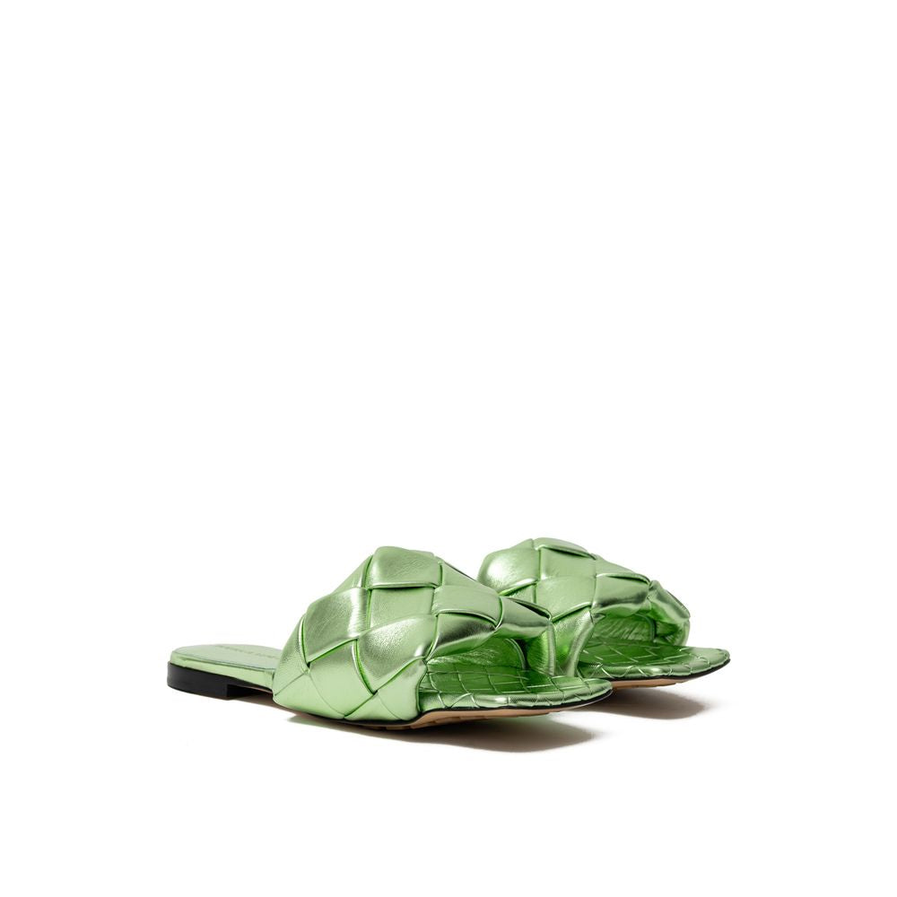 Bottega Veneta Green Leather Slipper